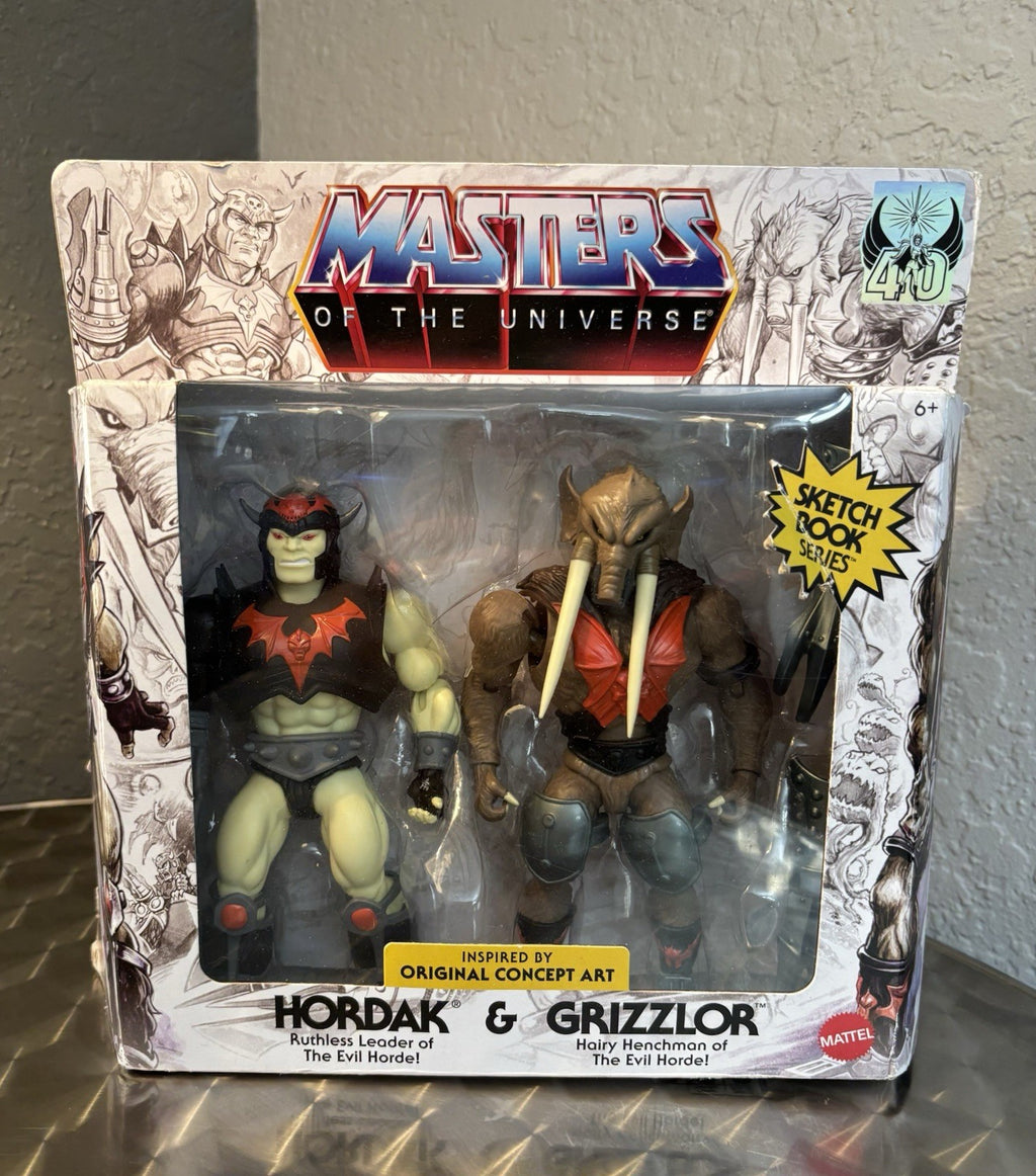 Masters of the Universe Origins Sketchbook Series Hordak & Grizzlor Figures NIB