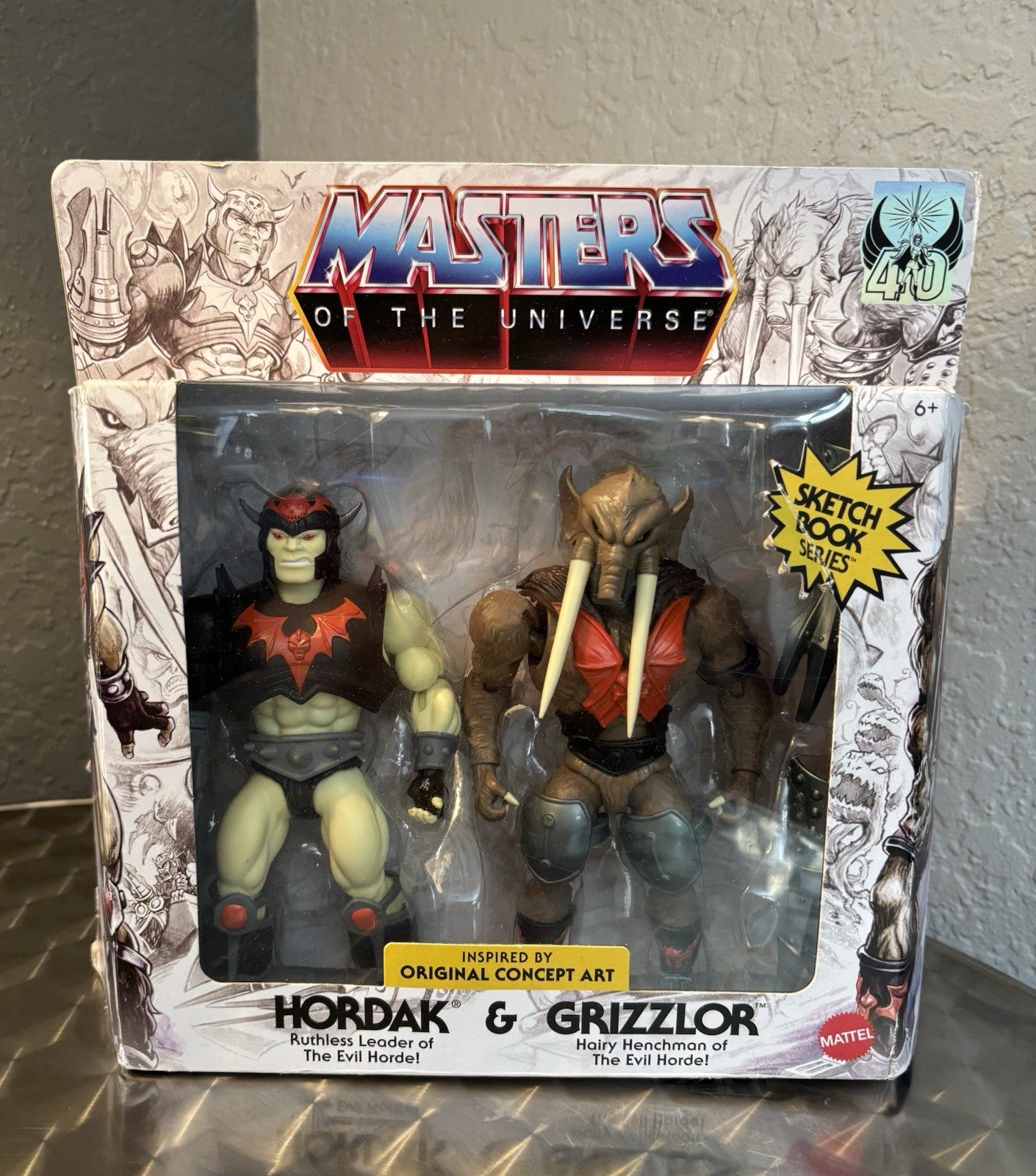 Masters of the Universe Origins Sketchbook Series Hordak & Grizzlor Figures NIB