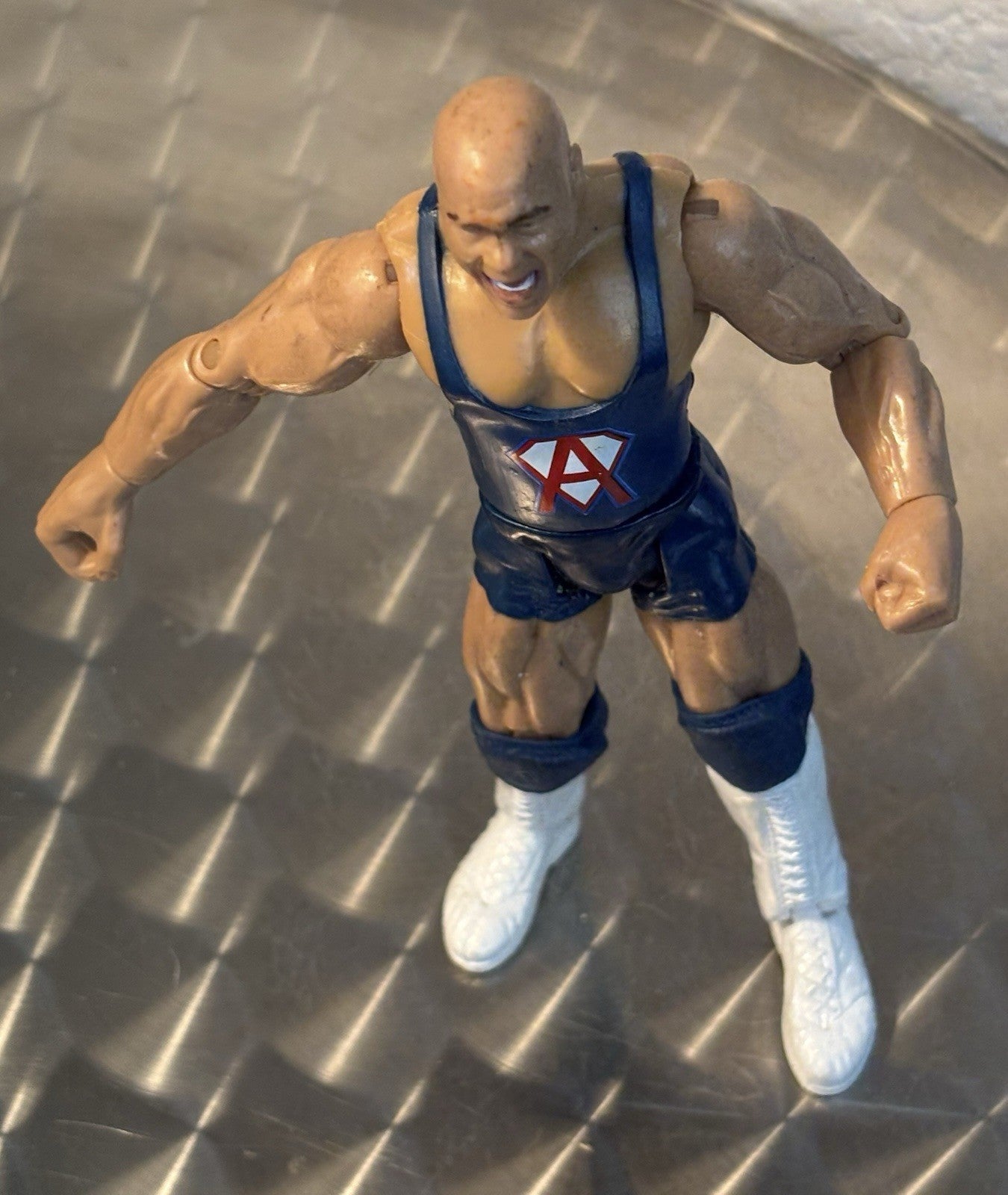 KURT ANGLE 2000 JAKKS WRESTLING ACTION FIGURE WWE WWF