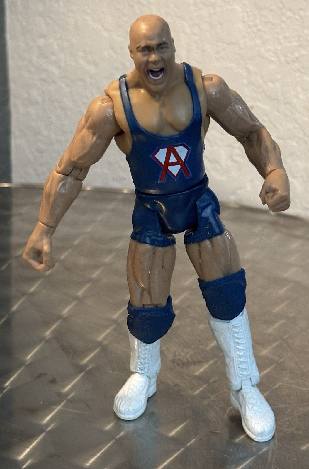 KURT ANGLE 2000 JAKKS WRESTLING ACTION FIGURE WWE WWF