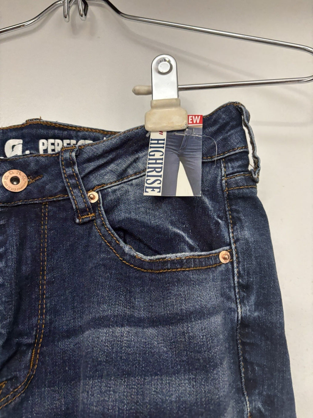 S.O.N.G. Jeans Womens 7/28 Blue High Rise Skinny Ankle Distressed Raw Hem NWT