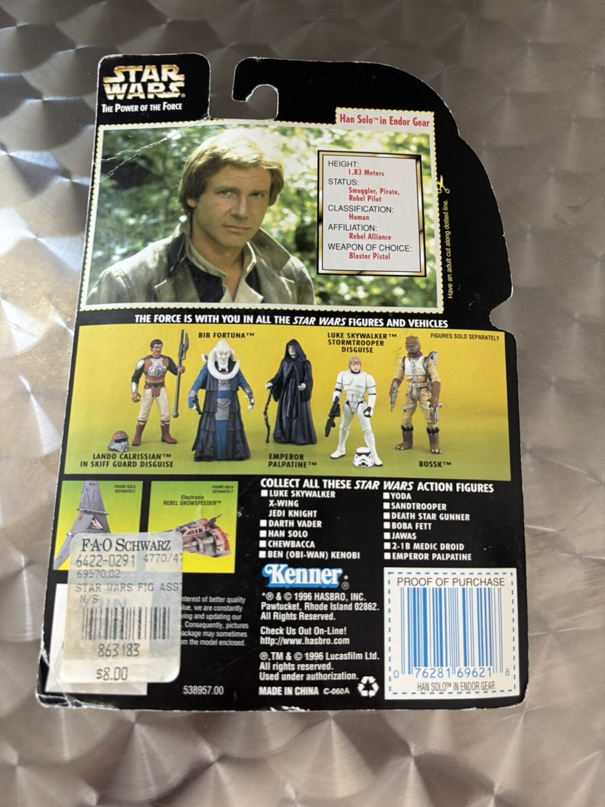 Star Wars Power of the Force POTF Han Solo in Endor Gear Kenner Collection 1