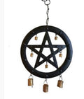 Black Pentagram Wind Chime - 9 1/2"