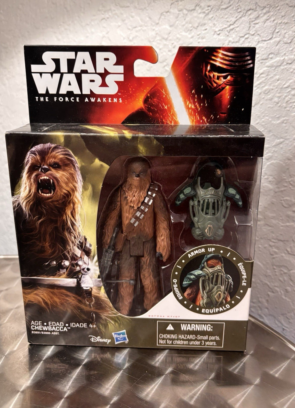Hasbro Star Wars Armor Up Chewbacca 4" Action Figure Set The Force Awakens New