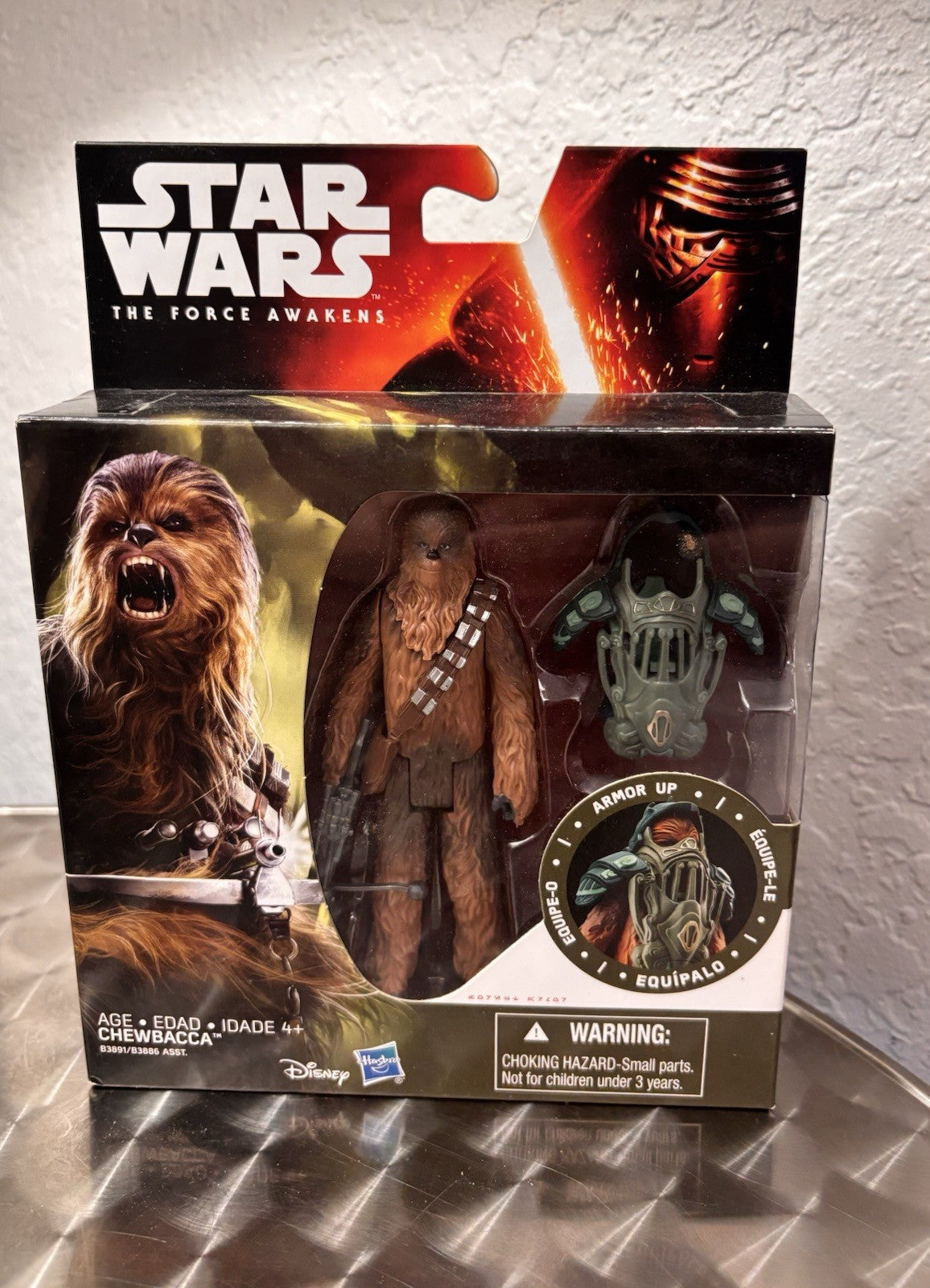 Hasbro Star Wars Armor Up Chewbacca 4" Action Figure Set The Force Awakens New