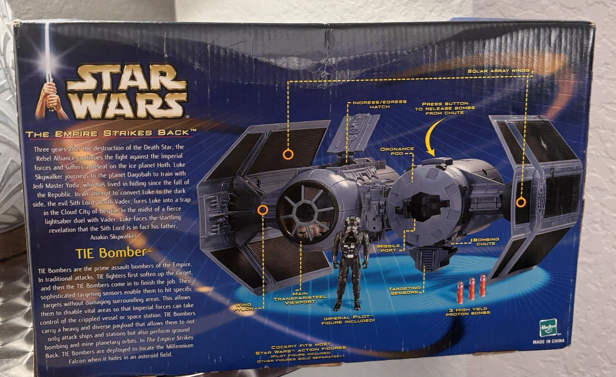 Star Wars Empire Strikes Back TIE Bomber and Pilot BRAND 2002