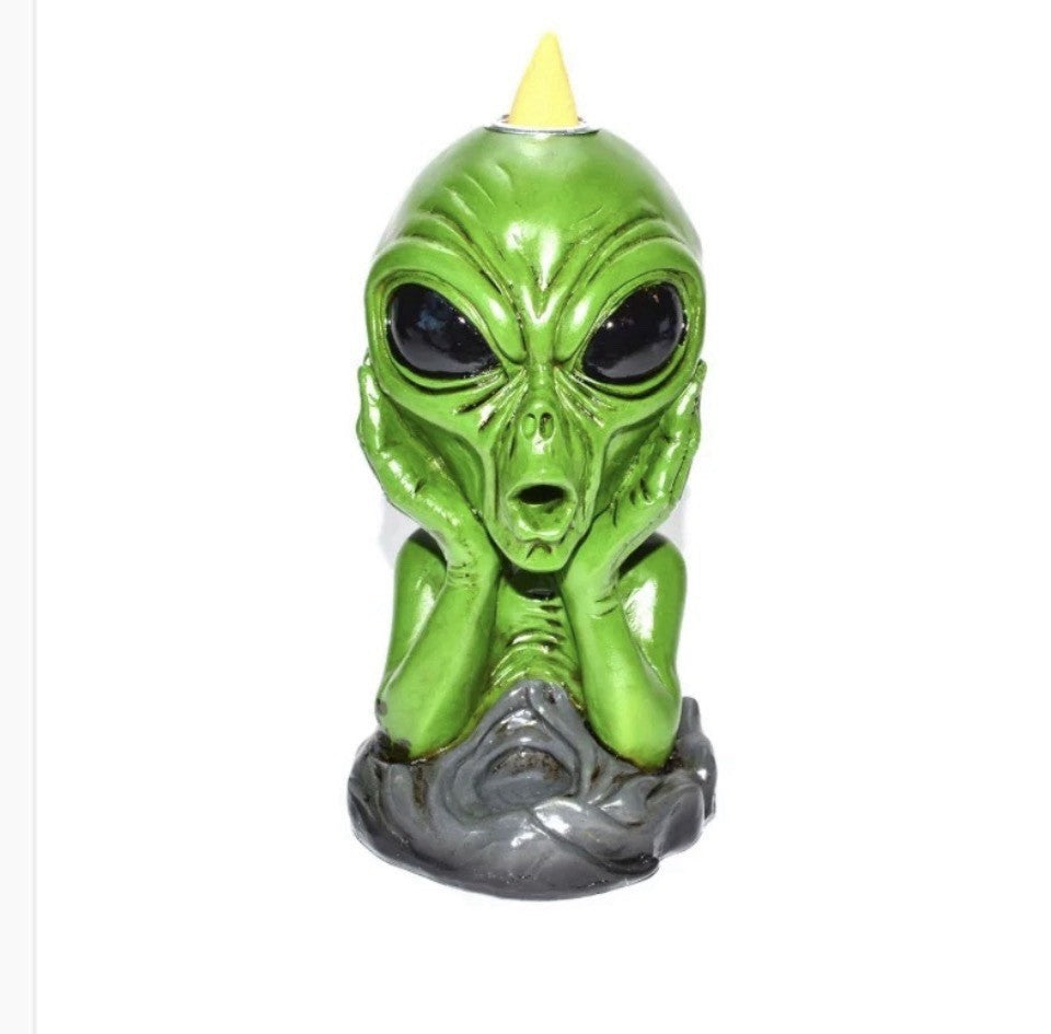 6" ALIEN BACKFLOW INCENSE BURNER