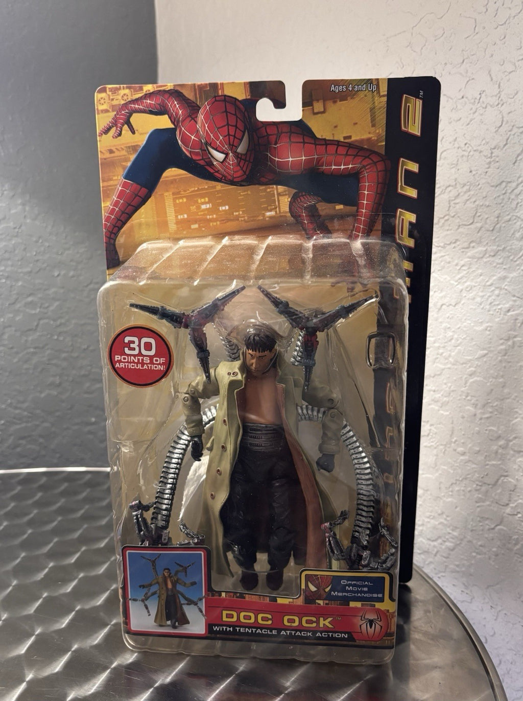 2004 Spider-Man 2 Dock Ock Figure with 4 Bendable Tentacles  NIP. Marvel