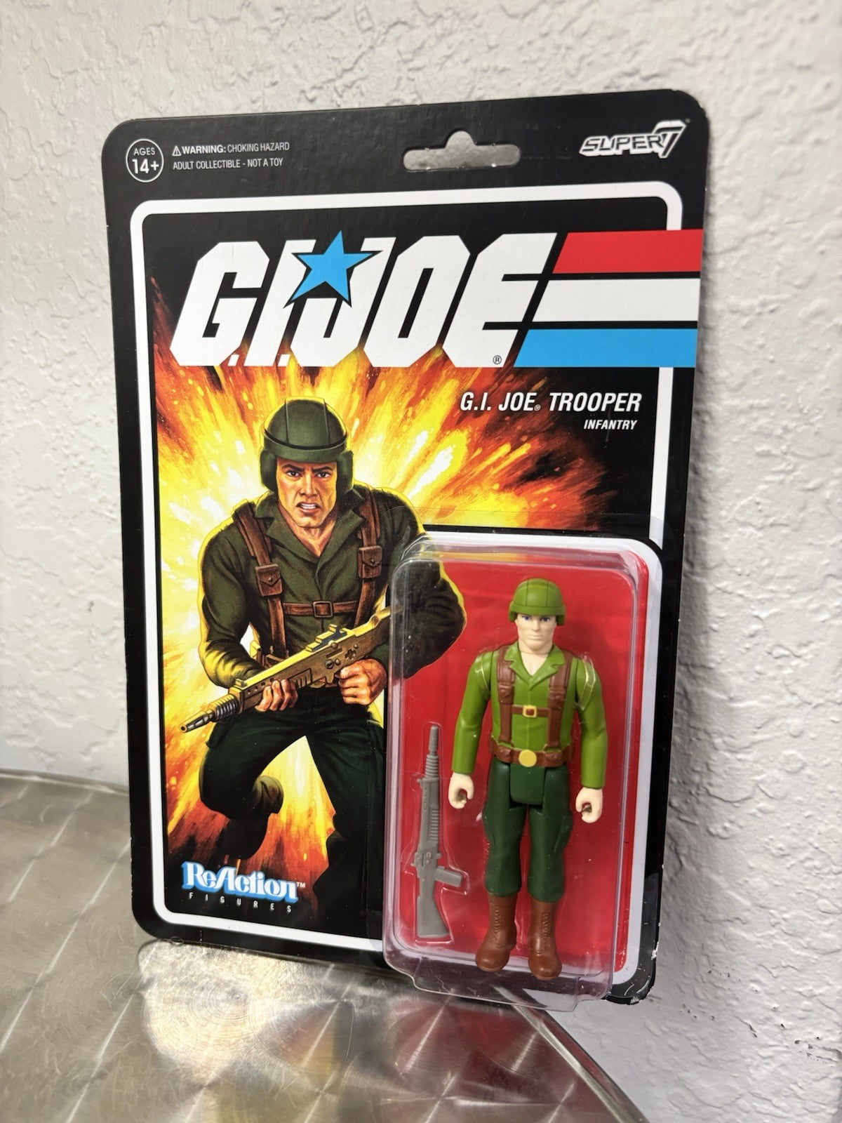 Super7 ReAction GI Joe Infantry Trooper Action Figure New in Package