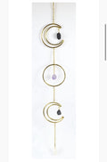 22"X 3" Triple Moon Wreath With Stones Wall Hanging