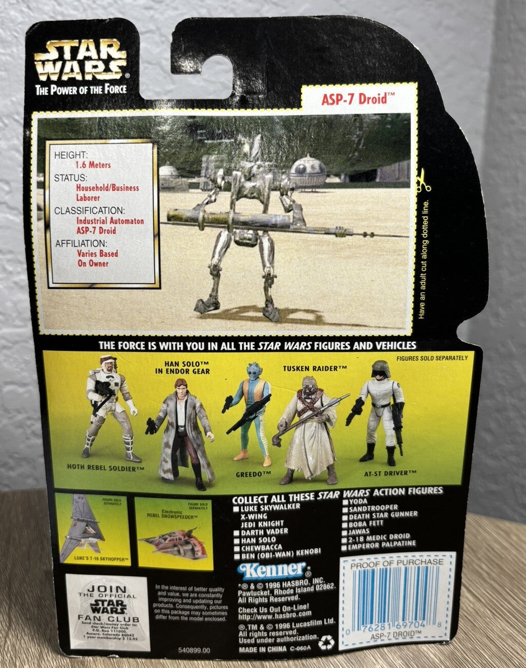 Star Wars: Power of the Force ASP-7 Droid Special Edition Figure (1996) - NEW