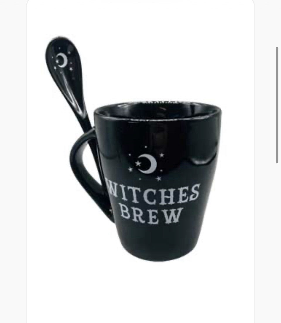 4" Witches Brew Mug & Spoon Set