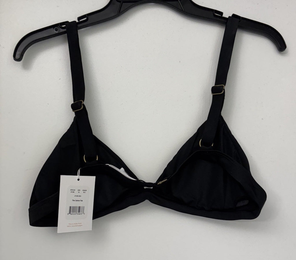 NWT Andie Swim Top The Calcos Top Blk M Black Medium