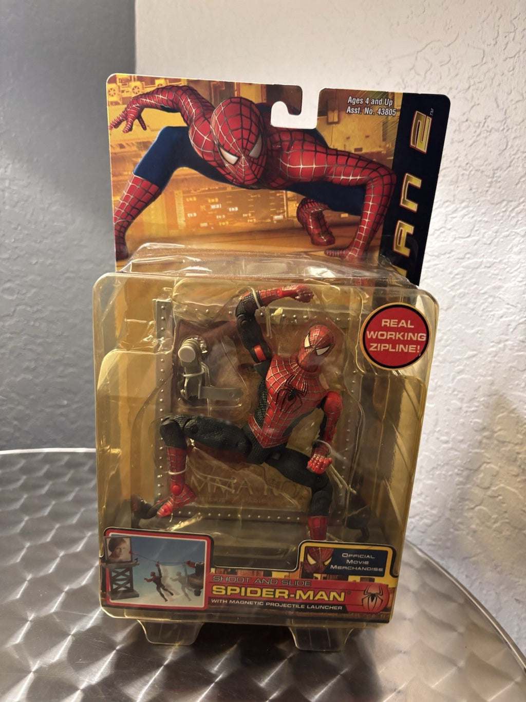VTG 2004 Toy Biz Marvel Spider-Man 2 Shoot & Slide Action Figure Sealed New 