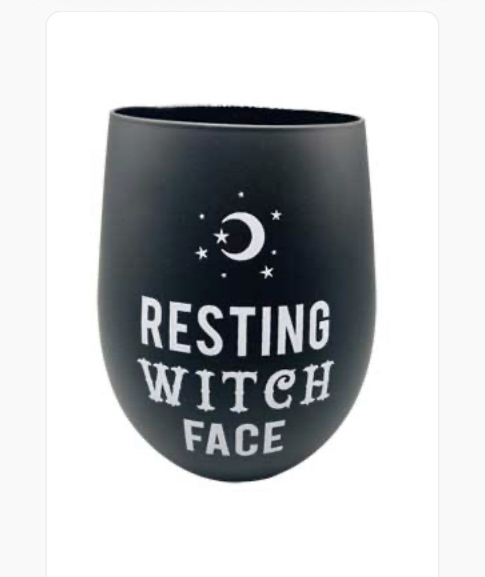 4 5/8" Resting Witch Face Glass