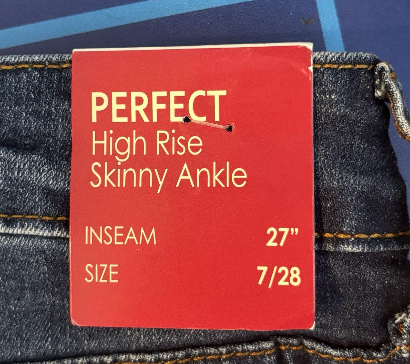 S.O.N.G. Jeans Womens 7/28 Blue High Rise Skinny Ankle Distressed Raw Hem NWT