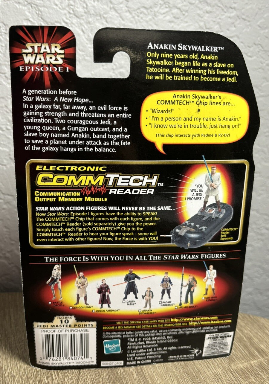 STAR WARS Episode I ANAKIN SKYWALKER (TATOOINE) Action Figure COMMTECH 1998 