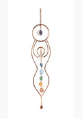 19"x 3" Goddess with Charka Stones wall hanging
