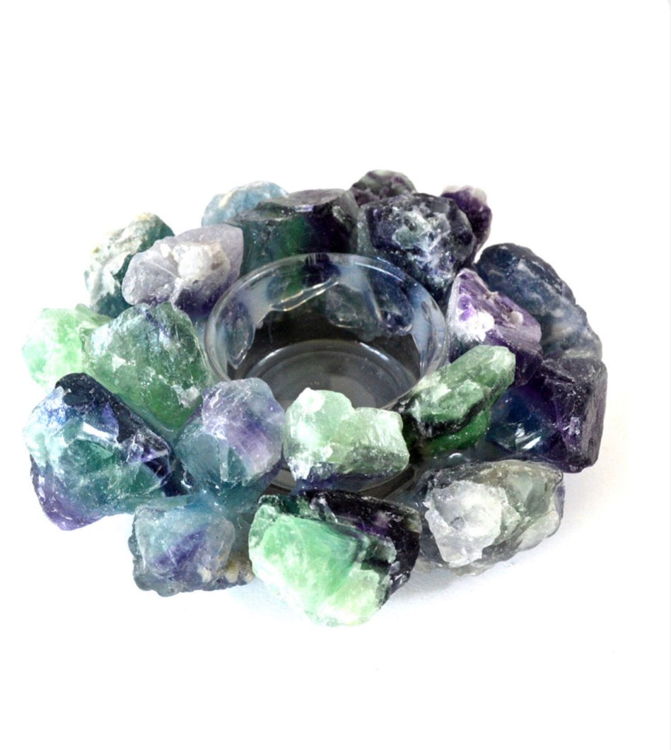 4 1/2" Fluorite Tealight Holder