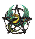 Forest Pentagram Dragon Wall Plaque 13"