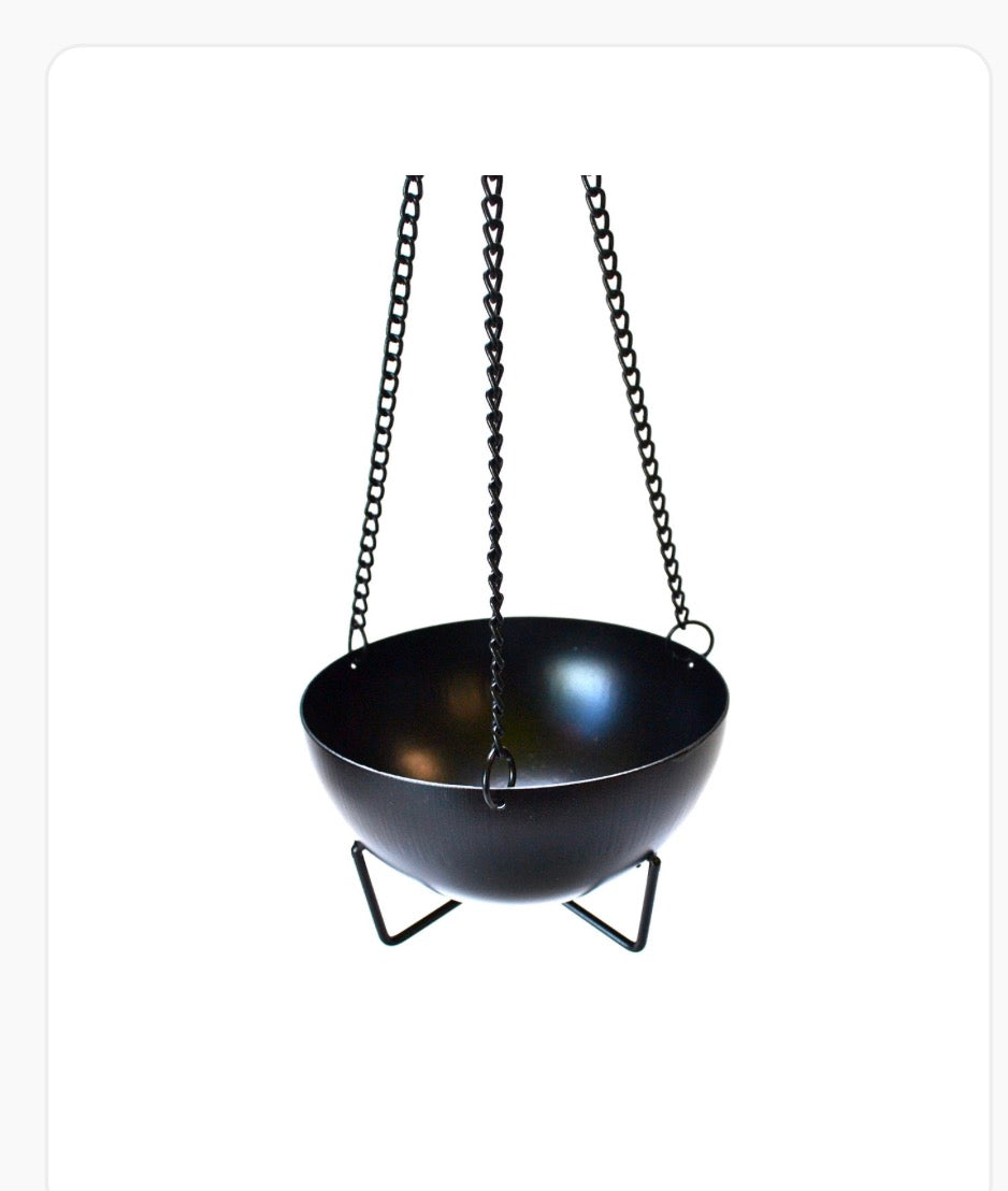 12" Hanging Metal Incense Burner