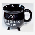 Witches Brew Black Ceramic Cauldron Novelty Mug  Halloween Decor