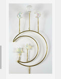 14 1/2"X 6" Crescent Moon With Stones Wall Hanging