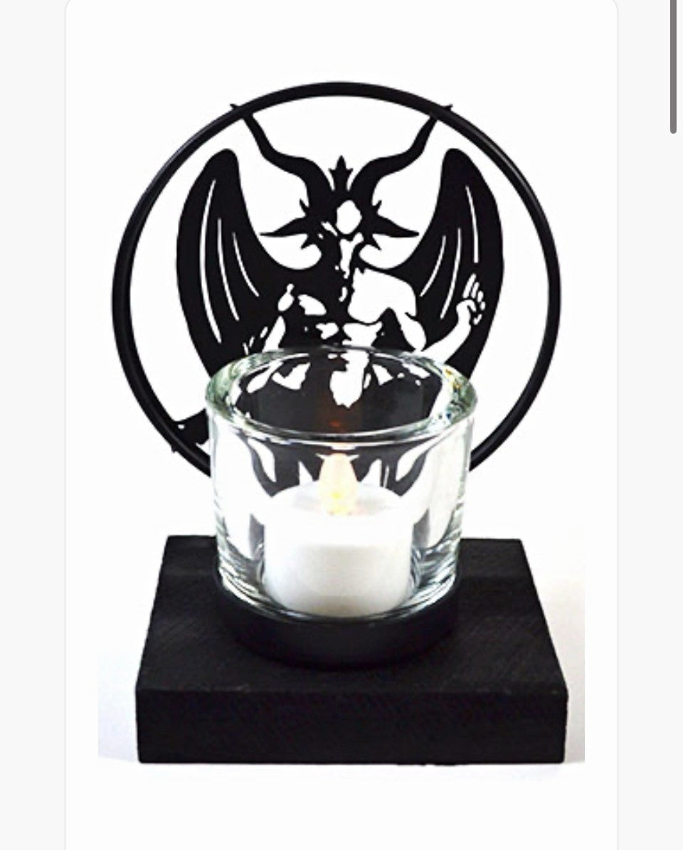 6" Baphomet Tealight Holder