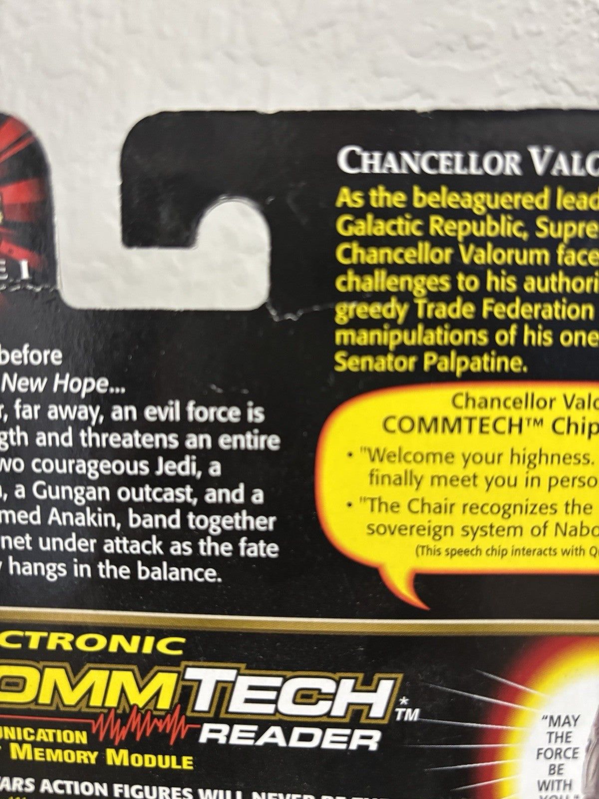 Hasbro Star Wars Chancellor Valorum With Ceremonial Staff Action Figure NIP 1998